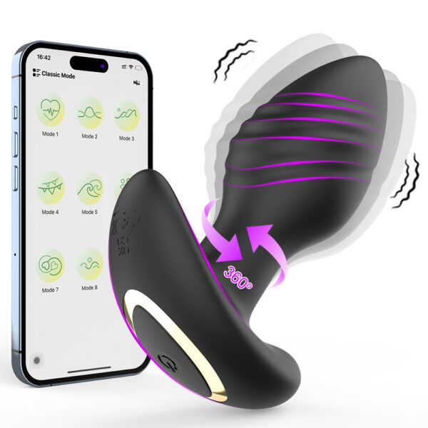 APP Control Silicone Anal Plug for Couples & Women