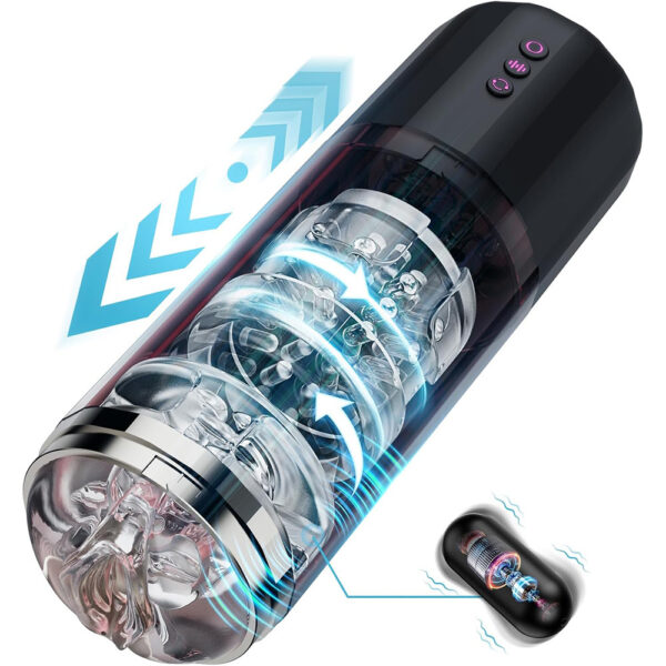 Automatic Male Masturbator with Dual Vibration & Thrusting