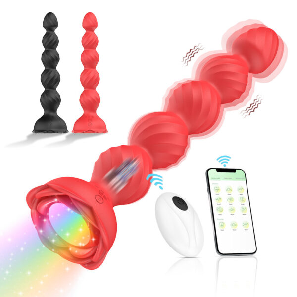 APP Control Silicone Vibrating Anal Plug for Couples
