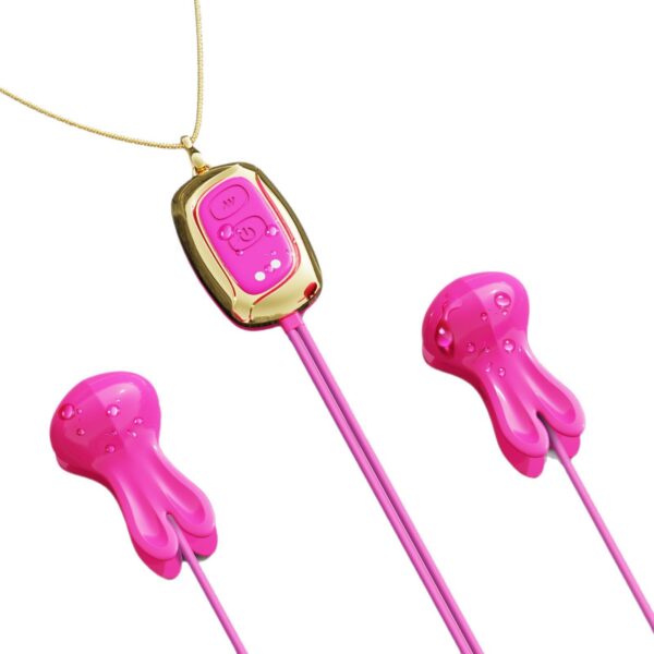 APP Control Silicone Vibrating Nipple Clamps for Women