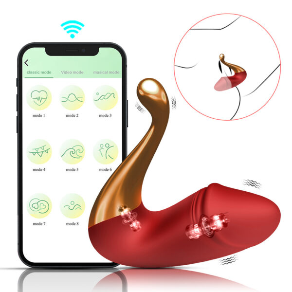 APP Controlled Wearable Vibrator for G-Spot & Clitoral Stimulation