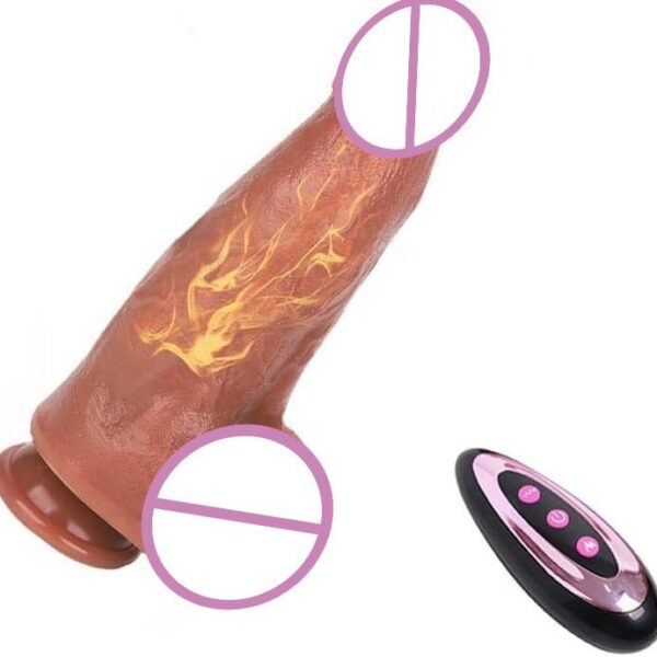 Soft Silicone Heated Thrusting Vibrator | Women's G-Spot Stimulation Massager