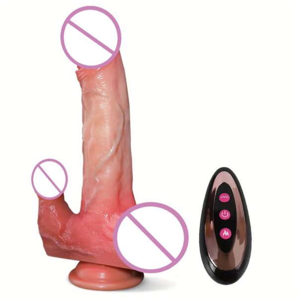 Women's 4-in-1 Remote Control Silicone Electric Telescopic Thrusting Vibrator