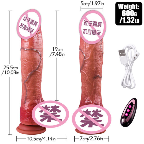 Remote Control Thrusting Dildo with Realistic Stimulation