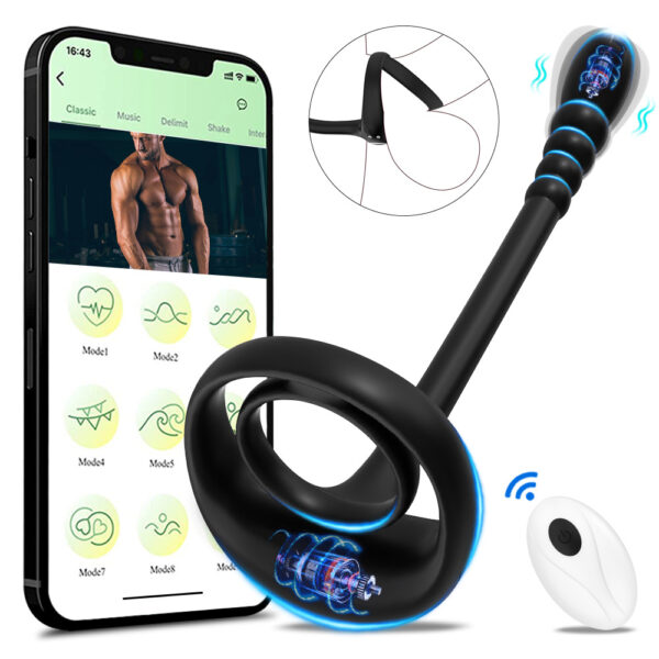 APP & Remote Control Vibrating Cock Ring for Couples' Pleasure