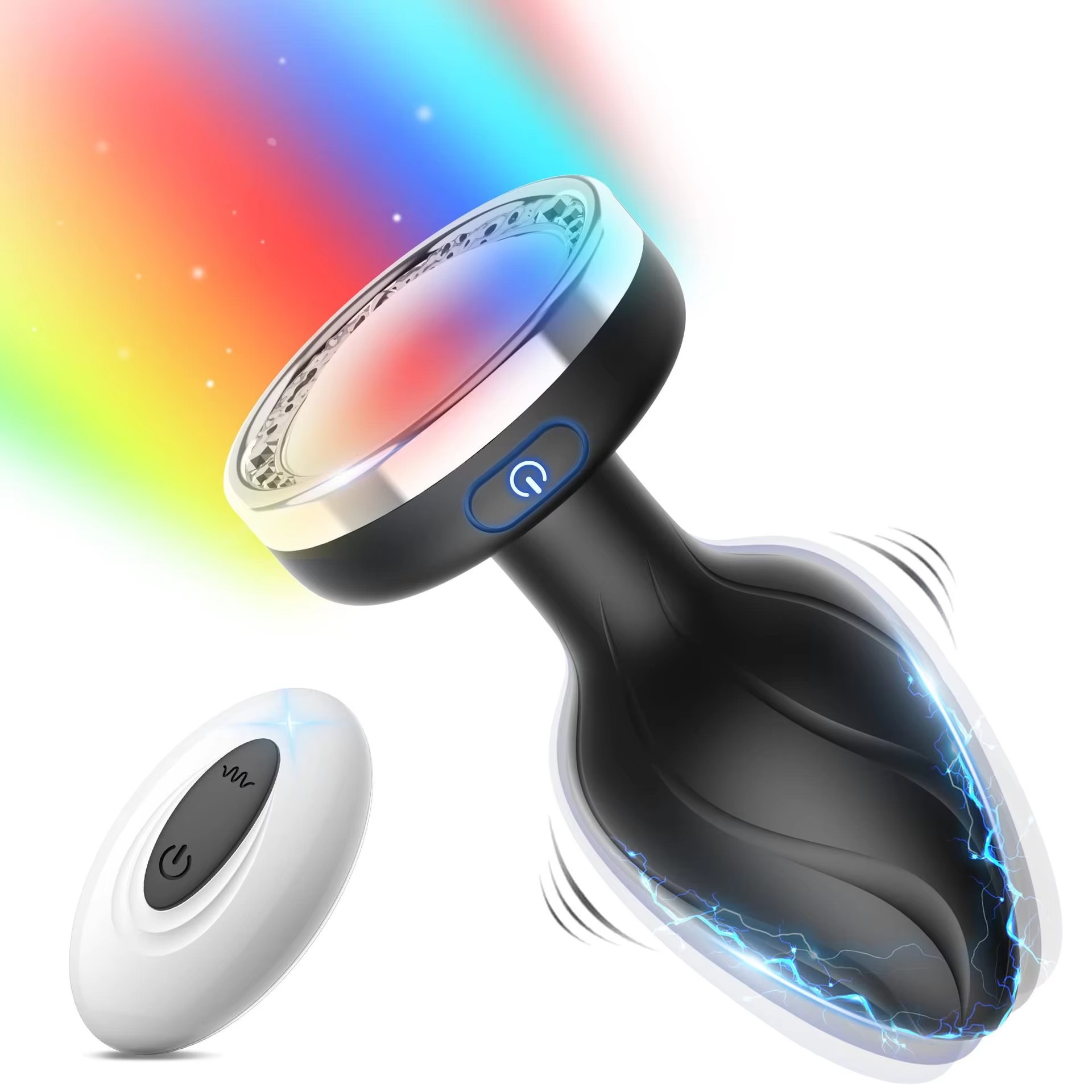 Remote Control Silicone LED Prostate Vibrator for Men & Couples