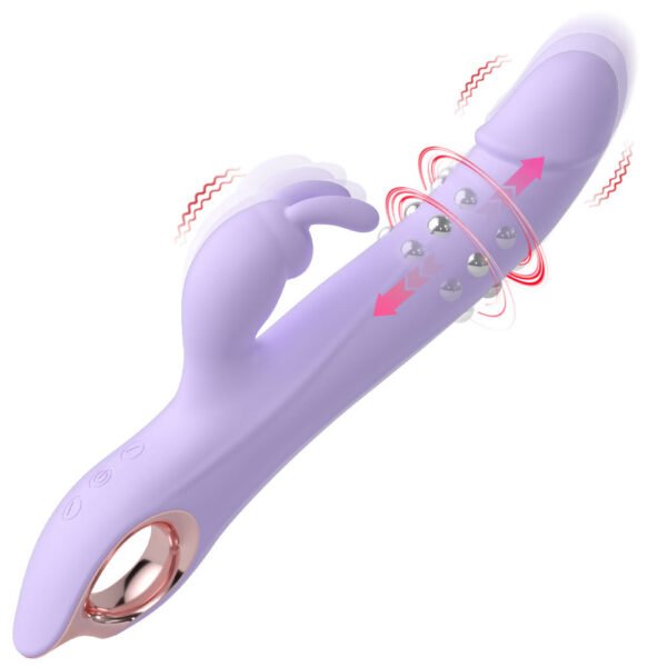 3 in 1 Female Vagina Thrusting Dildos Vibrator G Spot Clitoris Stimulation Rabbit Vibrator Adult Sex Toys for Woman