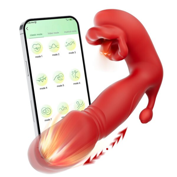 APP Controlled Tongue Licking Wearable Vibrator 9 Frequency Vibrating Panty Clitoral Stimulator Vibrator