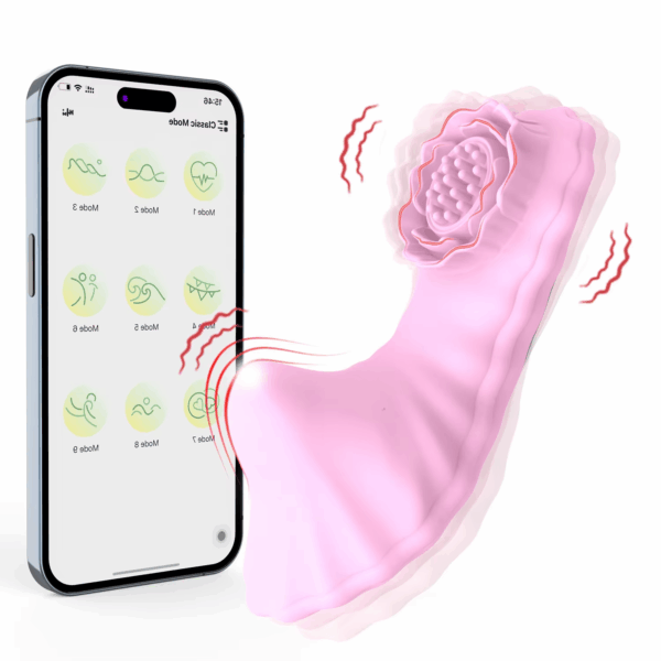 APP-Controlled Female Wearable Vibrator Clitoral Stimulation G-spot Massager Long Distance Wearable Panty Vibrator Rose Sex Toys