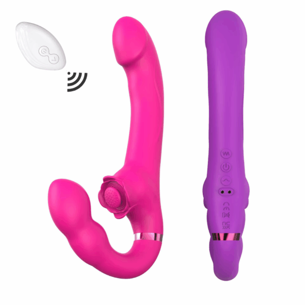Wireless Remote Control Female G Spot Clitoral Stimulator Wearable Vibrator Double Headed Wand Vibrator Toys