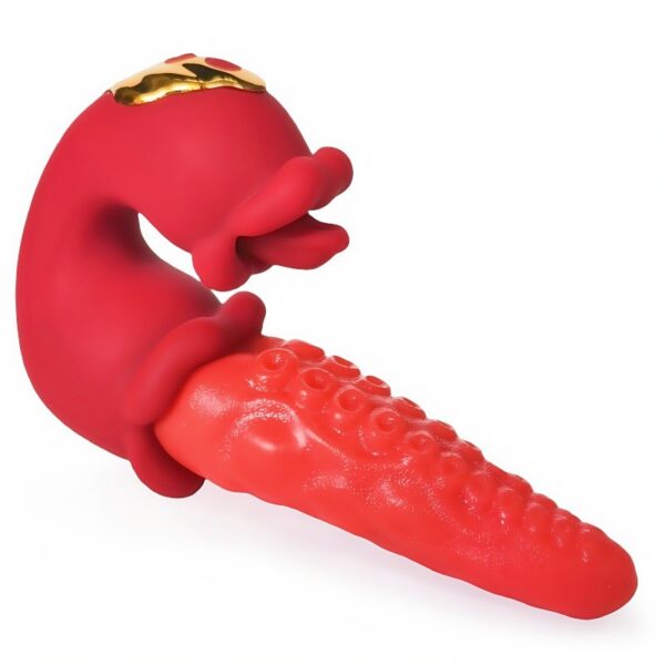 2 in 1 Vagina Tongue Licking Vibrator Female Masturbation G Spot Clitoris Stimulator Nipple Massager Adult Sex Toys for Women