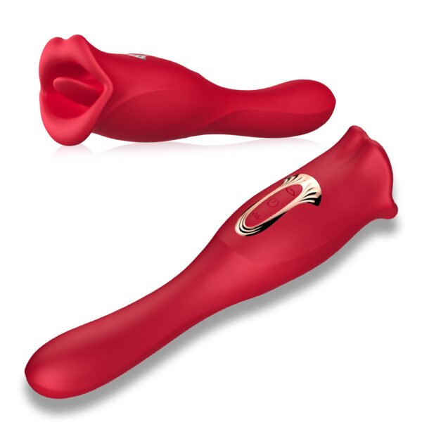 2 in 1 Powerful Viration Tongue Licking Vibrator G-Spot Nipple Vaginal Clitoral Stimulator Massager Female Adult Sex Toys