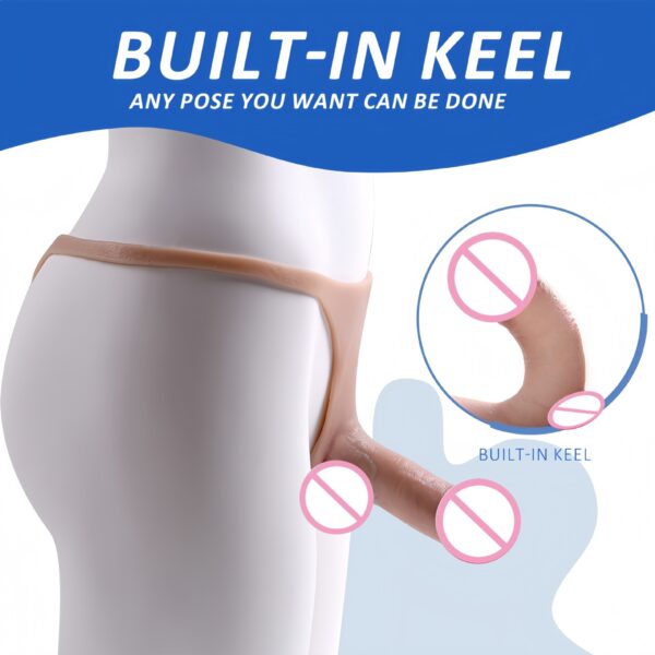 Women's Solid False Penis Pull-Up Wearable Dildos Silicone Pants Wearable Strap On Penis Sex Toys for Women