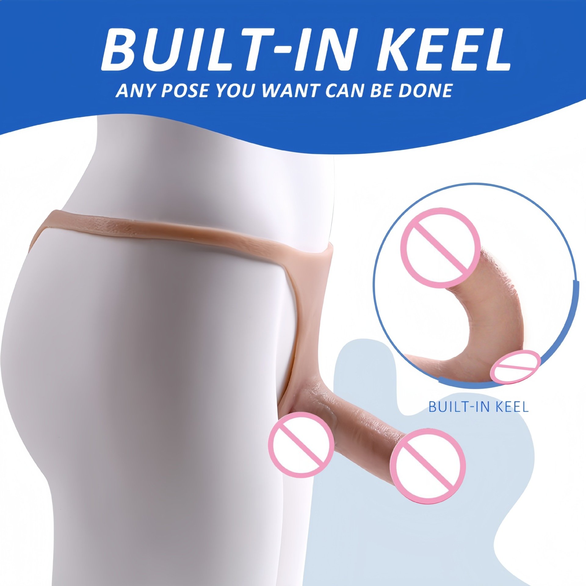 Women's Solid False Penis Pull-Up Wearable Dildos Silicone Pants Wearable Strap On Penis Sex Toys for Women