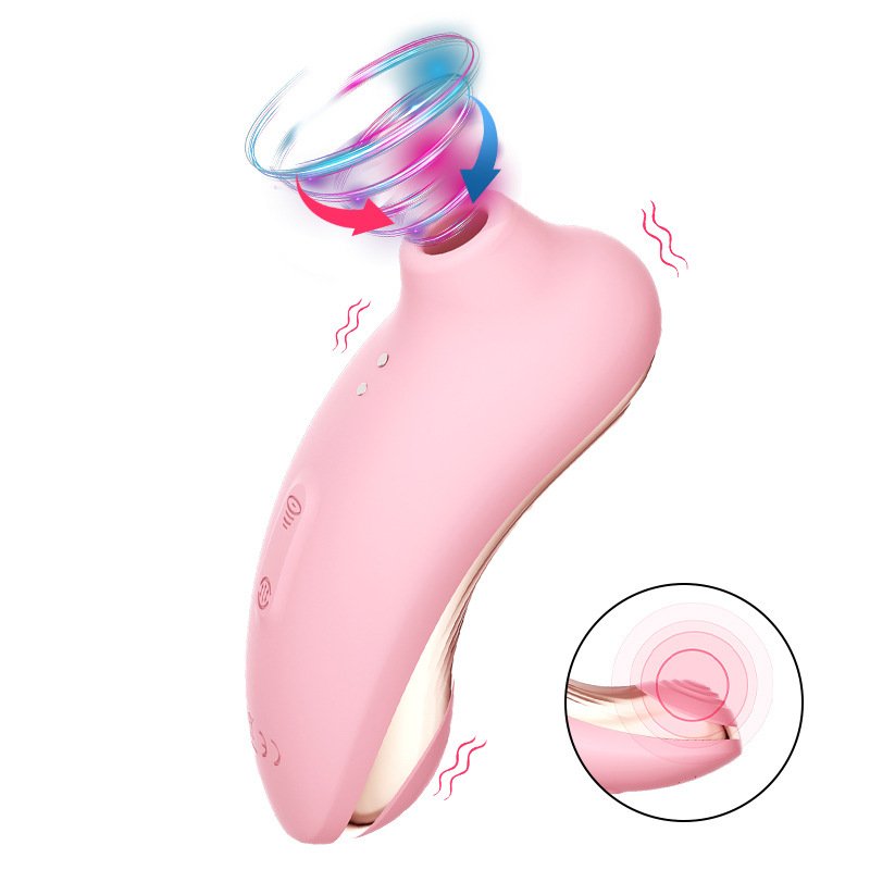IPX7 Waterproof Female Clitoral Vaginal Sucking Vibrator Double Head Multi-Speed Vibrating Clitoral Stimulation Breast Sucker