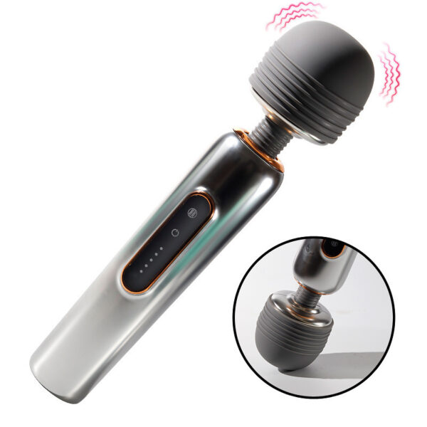 Rechargeable Waterproof AV Wand Stick LCD Display Electric Full Body Massager G-Spot Clitoral Stimulator Sexual Vibrator