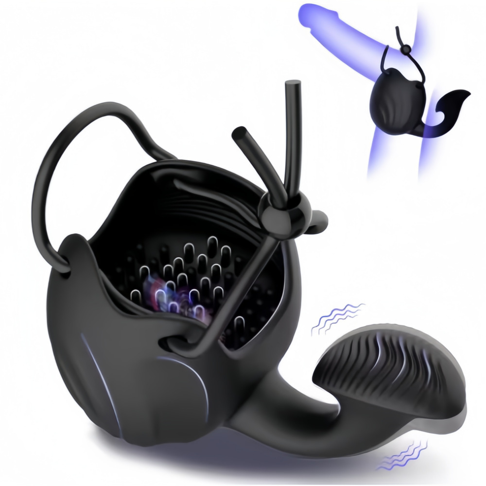 Strong Vibration Delay Ejaculation Penis Cock Ring for Men Sexy Erection Enlargement Rings Male Masturbation Device