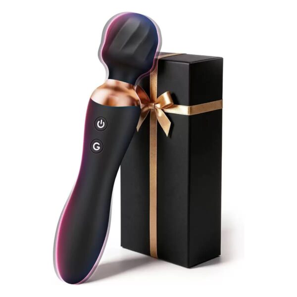 2 in 1 Soft Silicone Rechargeable Adult Sexual Massager Electric Handheld Personal Body Wand Massager for Women