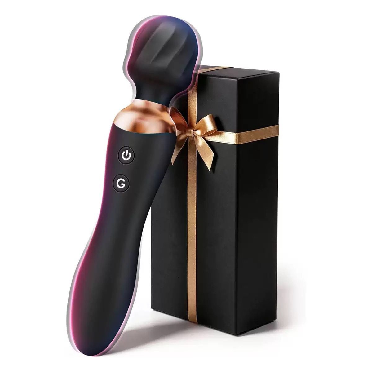 2 in 1 Soft Silicone Rechargeable Adult Sexual Massager Electric Handheld Personal Body Wand Massager for Women