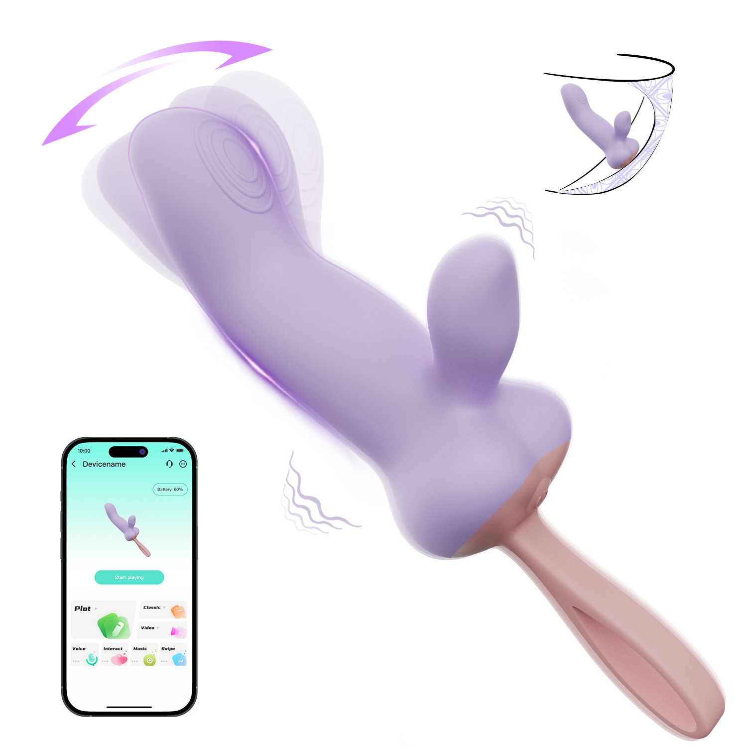 10 Vibration Modes Realistic Mini Finger Vibrator G Spot Clitoris Breast Anal Vaginal Stimulator Female Masturbation Adult Sex Toys